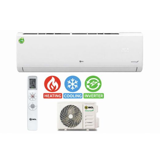 SCL AC Split Type INVETER AC Room air conditioner HEATING and COOLING Remote control  1yr warranty white 1yr warranty