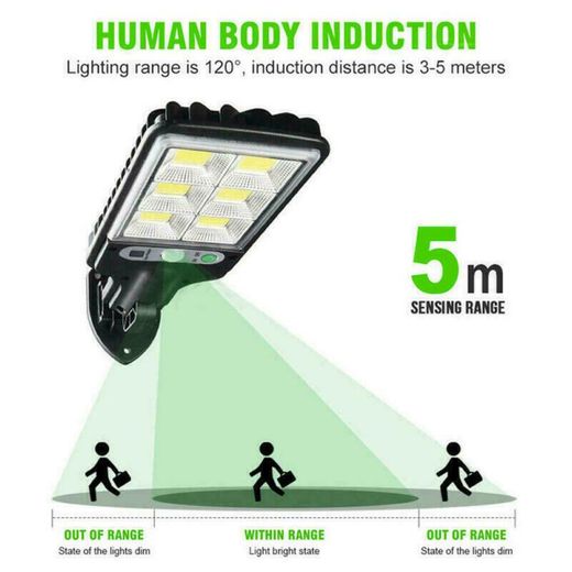 Jingxin LED Solar Flood Light Motion Sensor Security Wall Street Yard Outdoor Lamp - image 3