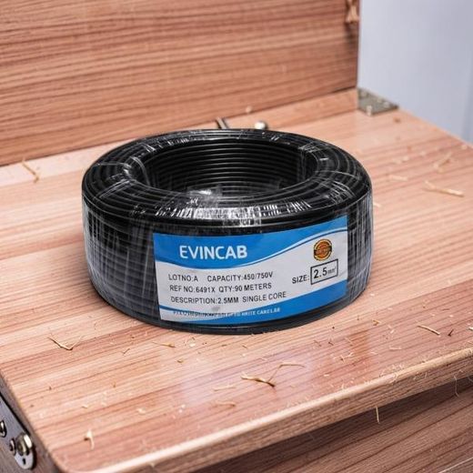 Evin 2.5mm Single Core Solid Anti-Aging Insulation Heat Resistant Durable Electrical Wiring Cable 