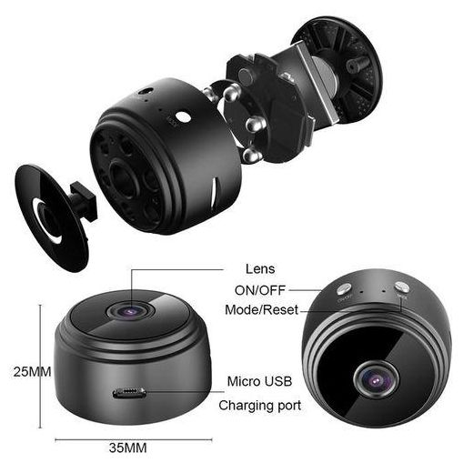 Generic 1080p Wide Angle Night Vision Shooting Wireless Camcorder Mini Surveillance A9 Cctv Camera Wifi Battery - image 2