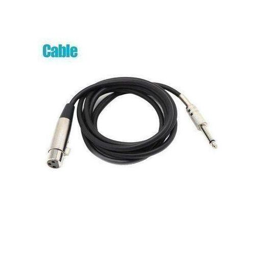 Classic 3 Pin XLR Female To 1/4" 6.35mm Mono Male Plug Audio Microphone Mic Adapter With Cable 1.5m