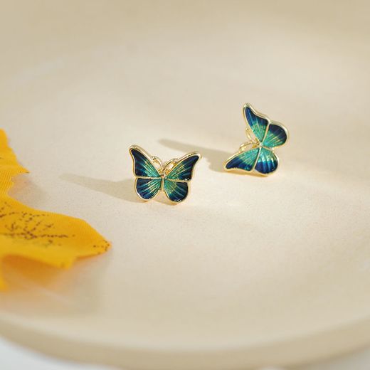 Fashion Unisex 6-Pair Earring Set - Gold, Green, White Alloy Jewelry - image 2