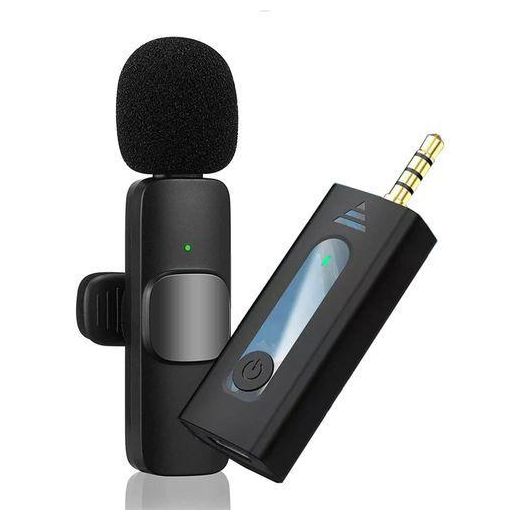 Generic K-35 Wireless Collar Microphone Lapel Lavalier Omnidirectional Mic Plug And Play Mike For Vlogging Interview Live Streaming YouTube Compatible With BT Speakers, DSLR Camera