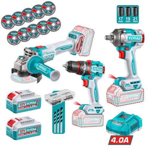 TOTAL TCKLI20358 Cordless 3 pcs  combo kit 20V - image 2