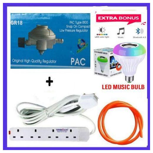 Pac 6kg Gas Regulator + Gas Delivery Hose Pipe + FREE GIFTS