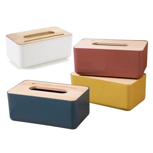 Generic Nordic bamboo Serviette Box Organizer