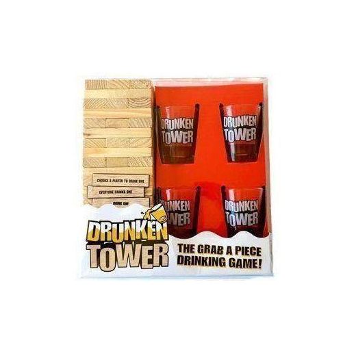 Generic Drunken Jenga Game/ Tower Party Game/ Comes With Wooden Blocks And 4 Shot Glasses - image 2