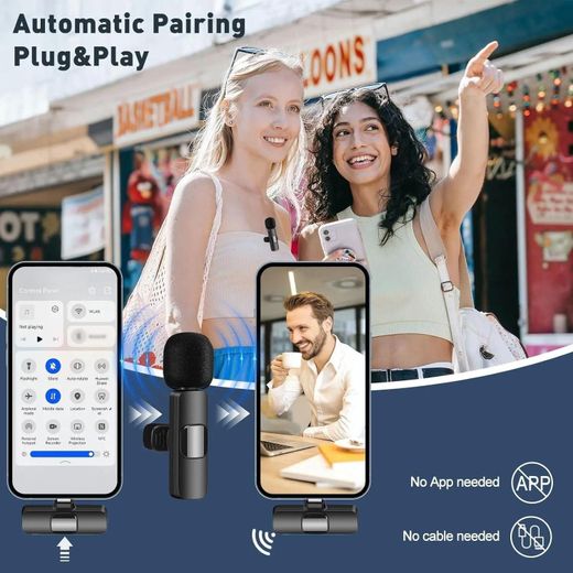 Generic K9 Mini Wireless Mic System with Dual Mics for Android & iPhone – Long Battery Life & Clear Sound - image 3
