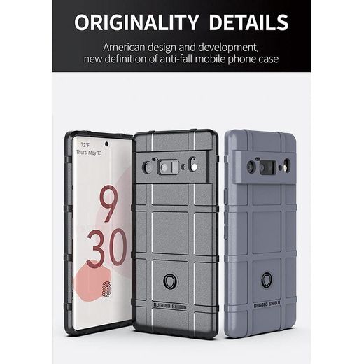 Generic Pixel 6 Pro,Rugged Shield Slim Phone Case with Heavy Duty Shockproof Military Grade Anti-Fall Anti-Scratch and Camera Lens Protector Cover for Google Pixel 6 Pro HD Black - image 2