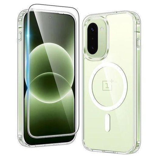 OnePlus 15R 5G Transparent/clear Shockproof Hybrid Armor Magnetic Back Cover Case