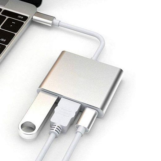 Generic 4K Adapter - Type C To HD/USB 3.0/Type-C - USB C Type C To HDMI USB 3.0 USB-C HUB Adapter Type-C Extender HD 4K Converter For Macbook Air Pro - image 3
