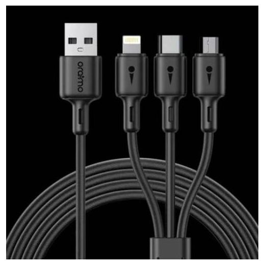 Oraimo X93 Fast-Charge Cable 1m – Type-C/Micro-USB/Lightning – Durable & Quick Sync (OCD-X93) - image 3