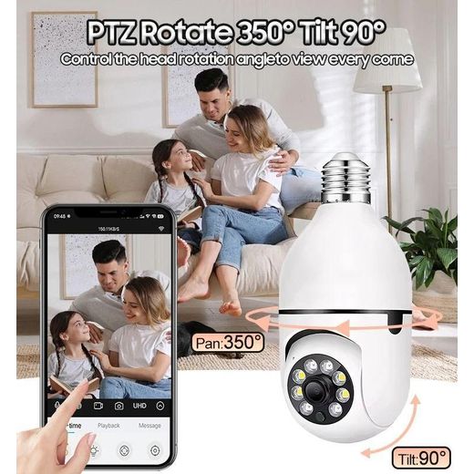 CALUS Wireless WiFi CCTV Light Bulb Camera with 720P HD Video Quality - image 2