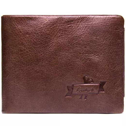 Contacts Contacts Men's Brown Tri-Fold Wallet - 100% Pure Leather - image 2