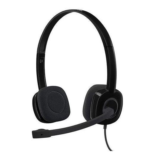 Logitech  H151 Wired Headset, Analog Stereo Headphones with Rotating Noise-Cancelling Microphone