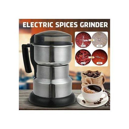 Generic Coffee Grinder Electric Coffee Bean Grinder Electric Mill Spice Grinder Low Noise 400W Powerful Stainless Steel Blade Cord Storage Portable & Compact Grinding Tools for Spices Pepper Herbs Nuts Shoark