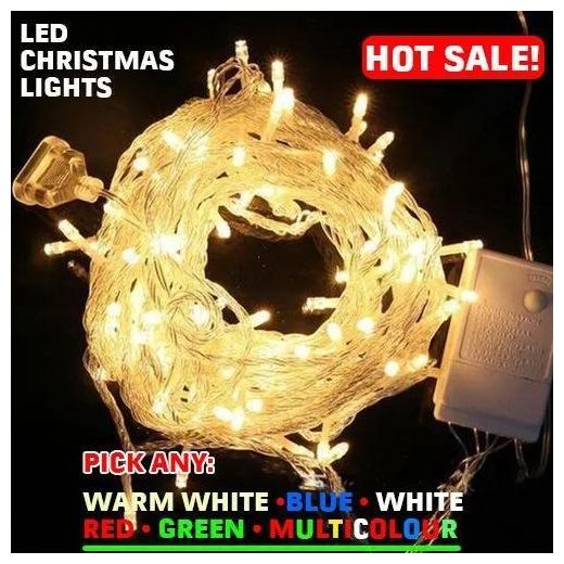 Generic 10meters 100 Lights Waterproof Led Christmas String Decoration Colorful Lights Lighting Wedding Party Home Yard Decor - image 3