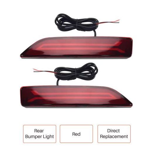 Generic  2PCS For Honda CRV CR-V 2007 2008 2009 Multi-Function LED Rear Bumper Light Rear Fog Lamp Auto Bulb Brake Light Reflector