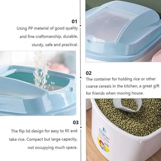 Plastic Storage container cereal/rice busket - image 4
