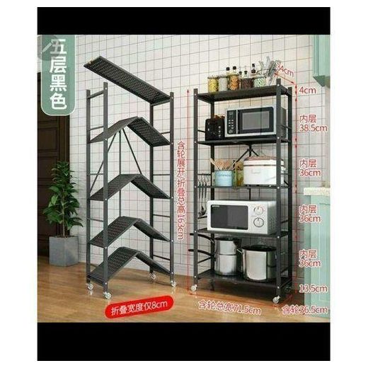 Generic 6 Tiers Foldable & Movable Kitchen Multipurpose Storage Rack