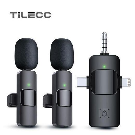 TiLECC Wireless Lapel Microphone Type-c For IPhone Android IPad
