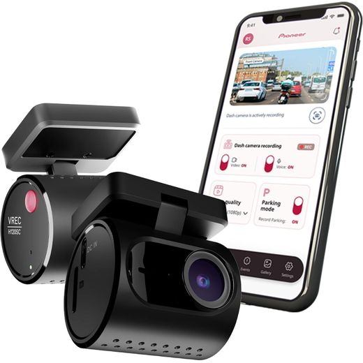 Pioneer VREC-H120SC Compact Dash Cam - Discreet 1.5K Resolution Front Dash Cam for Cars with Impact Detection Built-in WiFi Companion App USB-C - image 2