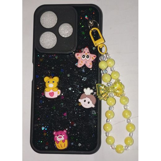 Generic Smart 9 Phone Charm Fancy Cartoon Phone Case Shockproof Matte Luxury Rubber Skin Silicone Phone Cover Case For Smart 9/ Hot 50i/ Hot 50 4G/5G/ Smart 9 HD Back Cover - image 2