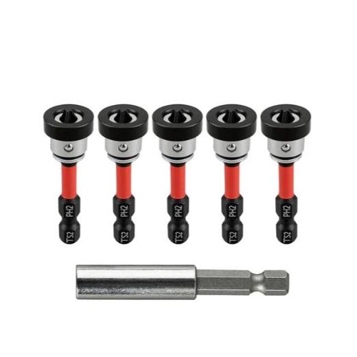 6pcs 1set Professional-grade drywall screw drill bit, hex shank, Ph2 drywall screw installer, drywall drill bit tool.