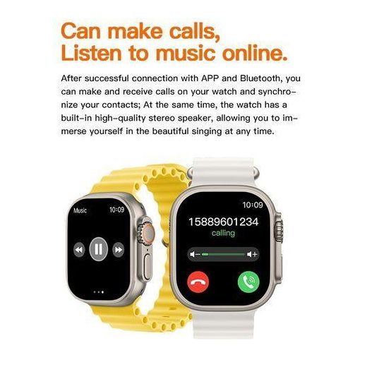 Generic TiLECC T900 Ultra2 Smart Watch 2.19-inch High Bluetooth Call Intelligent IP67 Waterproof-black - image 2