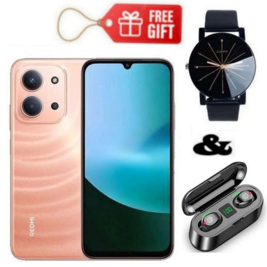 XIAOMI  Redmi 15C, 4G, 6.9", 8GB RAM + 256GB, 6000mAh, Twilight  Orange + F9 Earbuds &  Web Watch