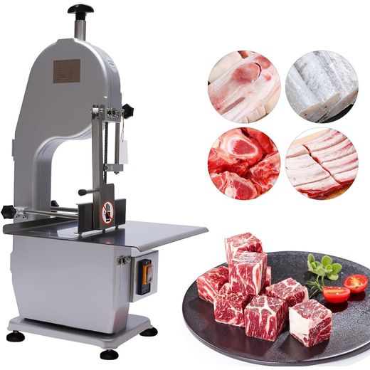 Generic Commercial Electric Bone Saw - Stainless Steel, Adjustable Height, 1500W, for Frozen Meat