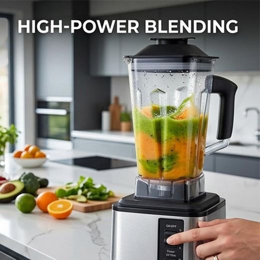 Generic Multifunction Blender and Grinder - Heavy Duty High Speed 2-in-1 - For Home Kitchen and Commercial Smoothies - Silver Stainless Steel (2 Jars) - image 3