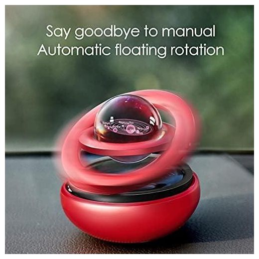 Generic Car Solar Power Air Freshener, Aromatherapy Fragrance Diffuser Suspension Double Ring Air Diffuser - image 3