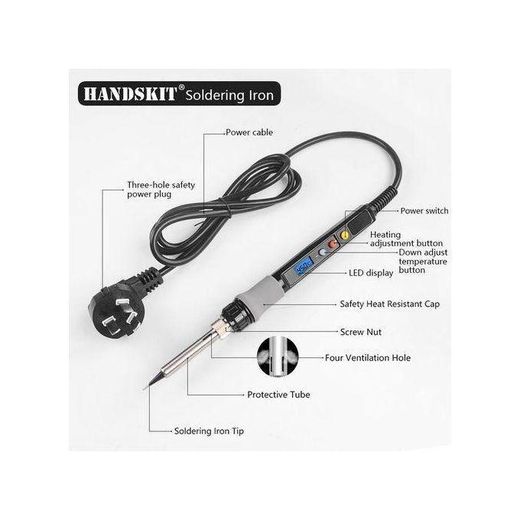 Generic Soldering Iron Kit 90W LCD Adjustable Temperature 180-480°C, 16 in 1 Electric Welding Tools - image 3