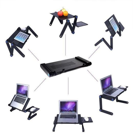 Generic Laptop Table Adjustable foldable Laptop Stand Holder Bed Couch Office Sofa - image 2