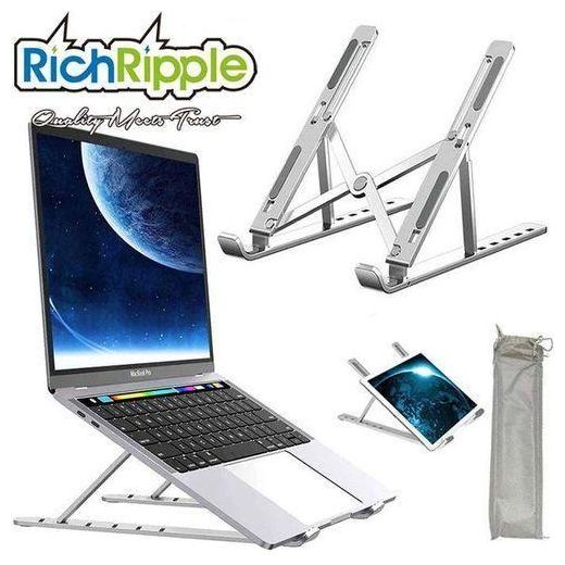 Laptop Stand For Desk, Adjustable Laptop Riser ABS+Silicone Foldable Portable Laptop Holder, Ventilated Cooling Notebook Computer Stand For 10-15.6” Laptops,Tablets
