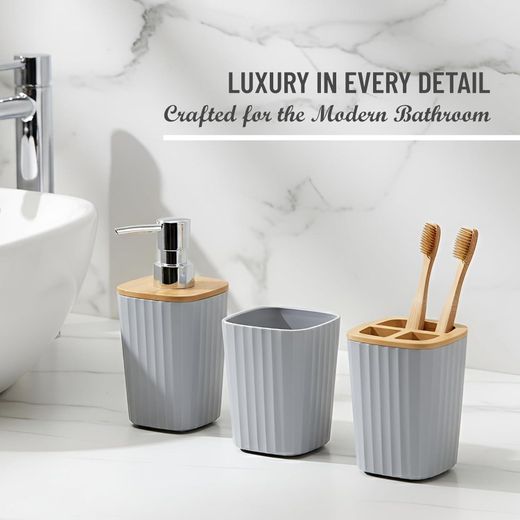 Generic Bathroom Accessories  6-Piece Bathroom Accessories Set – Includes Soap Dispenser, Toothbrush Holder, Soap Dish, Mouthwash Cup, Toilet Brush, and Toilet Brush Holder - image 4