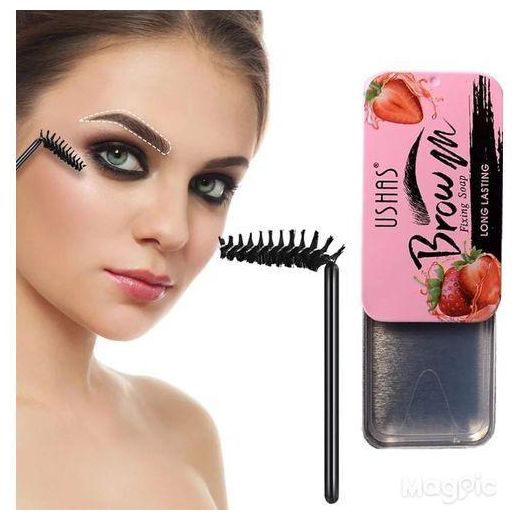 Generic Ushas Eyebrow Soap Kit, Eyebrow Styling Soap, Brow Shaping Fixing Soap, Eyebrow Soap, 3D Eyebrow Makeup Gel, Durable Waterproof Wild Eyebrow Eyebrow Gel with Brush for Natural Brows