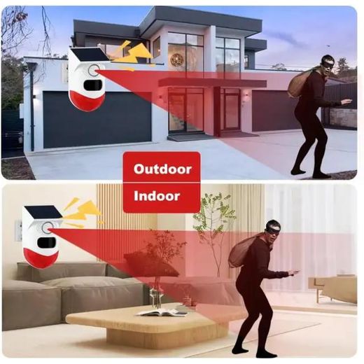 Generic WiFi Solar Alarm System Smart Outdoor Infrared Solar Alarm Plastic Waterproof PIR Motion Sensor Home Anti-theft Security Alarm - image 2