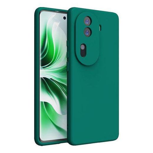 Generic Oppo Reno 11 Pro 5G Liquid Silicone Back Case Cover with Microfiber Inside Shockproof Full Body Protection - image 2