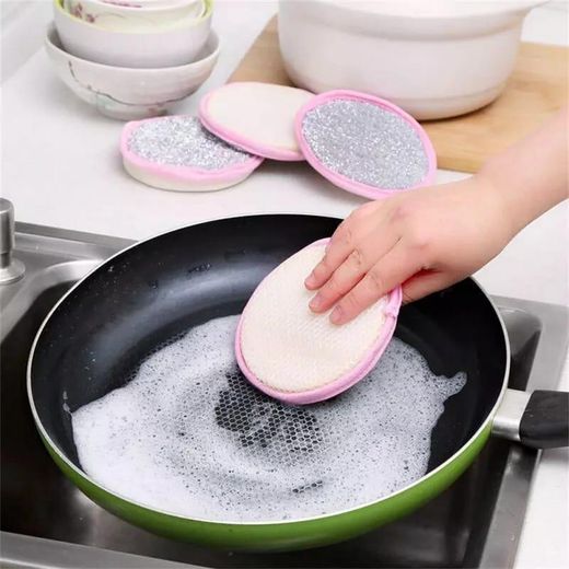 Generic 5PCS Double-Sided Cleaning Sponge Dishwashing Brush - image 2