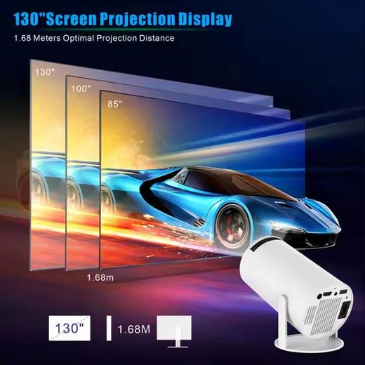 Generic 2025 New HY300 PRO 4K Smart Mini Projector Android 11 System 120 Lumen Low Noise Portable Projector 180 Degree Angle 1.68M - image 2