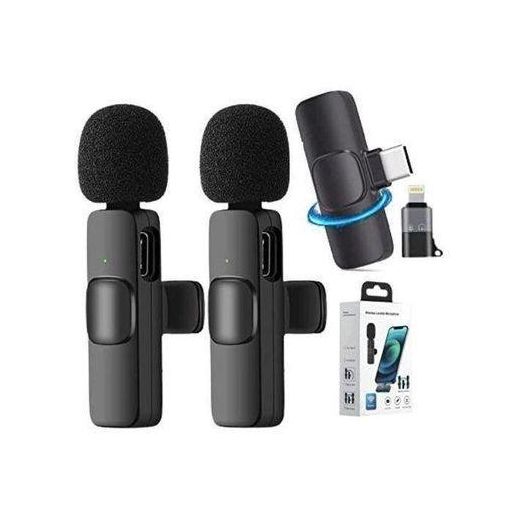 K9 Dual Wireless Microphone For USB-C Phone/ IPhone Wireless For Recording Vlog 2 mic content microphones