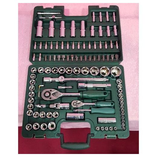 Mlg Professional 108pcs Combination Spanner Box Tool Kit Wrench Socket Set Spanner Set Chrome Vanadium Tools