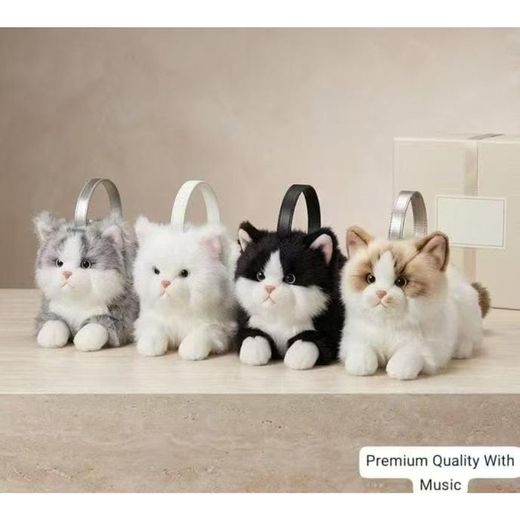 Generic Cute Cat Plush Backpack Purse For Girls & Women Kawaii Soft Fur - image 3