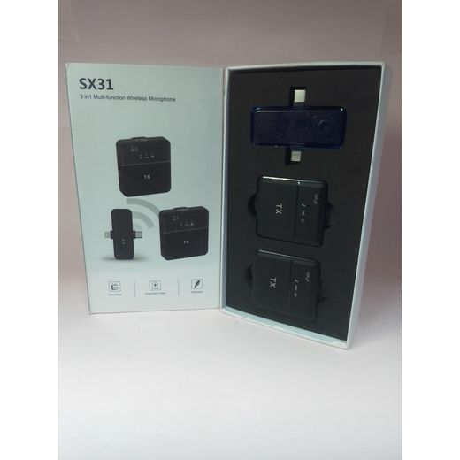 SX 31 Wireless Lavalier Microphone, compatible with IOS / Android / PC / Camera