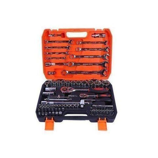 Multifunction Chrome Vanadium Spanner Socket Box Tool Kit Wrench Socket Set 82pc