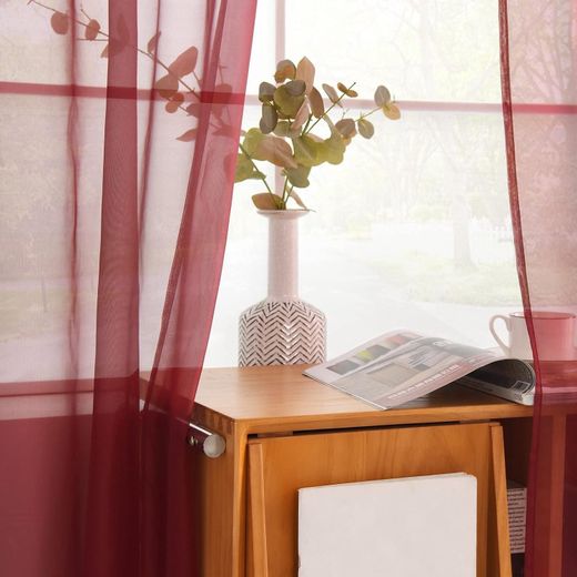 Generic Marron Sheer For Living Room Window and Door - image 4