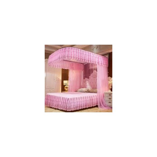 Generic Elegant Palace Rail Mosquito Net – U-Shape Rail Canopy Bed Mosquito Net - image 3