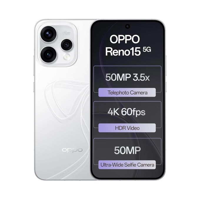 Oppo Reno 15 5G, 512GB 12GB RAM, Camera 50MP, Battery